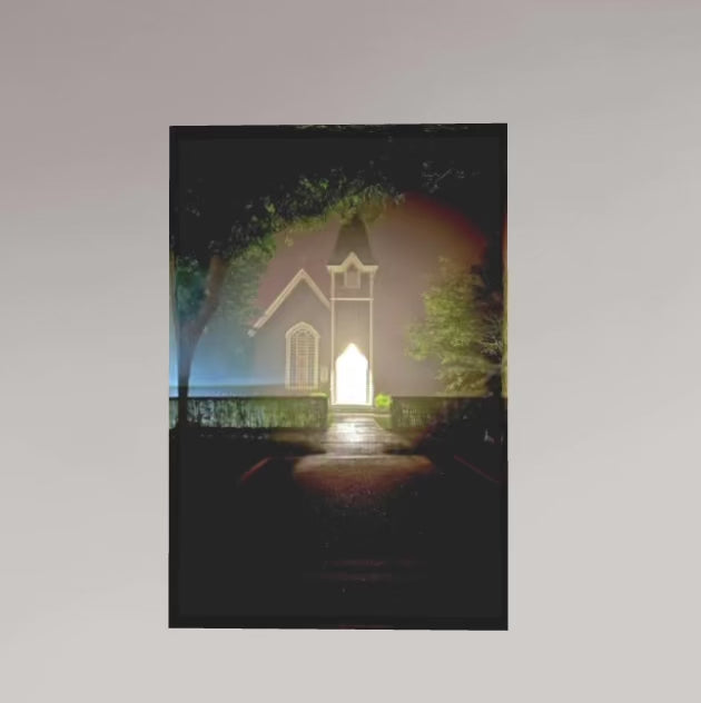 Siasconset Chapel Illuminated (3-D Acrylic Block)