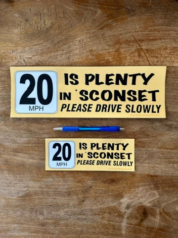 
                      
                        "20 Is Plenty" Vintage Bumper Sticker and Magnet
                      
                    