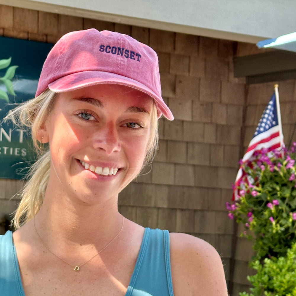 Sconset Baseball Cap: Classic Nantucket Red