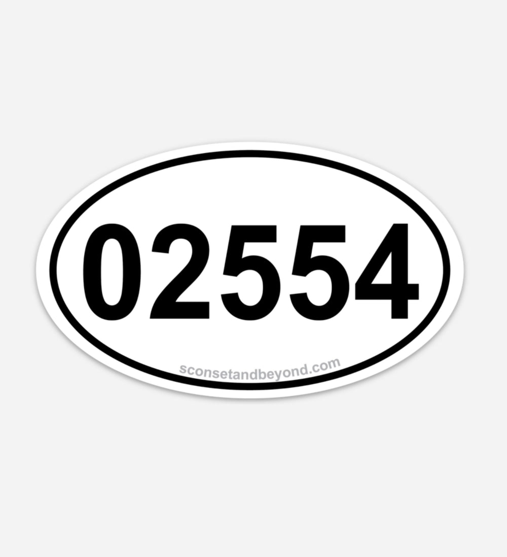 02554 Oval Bumper Sticker and Magnet