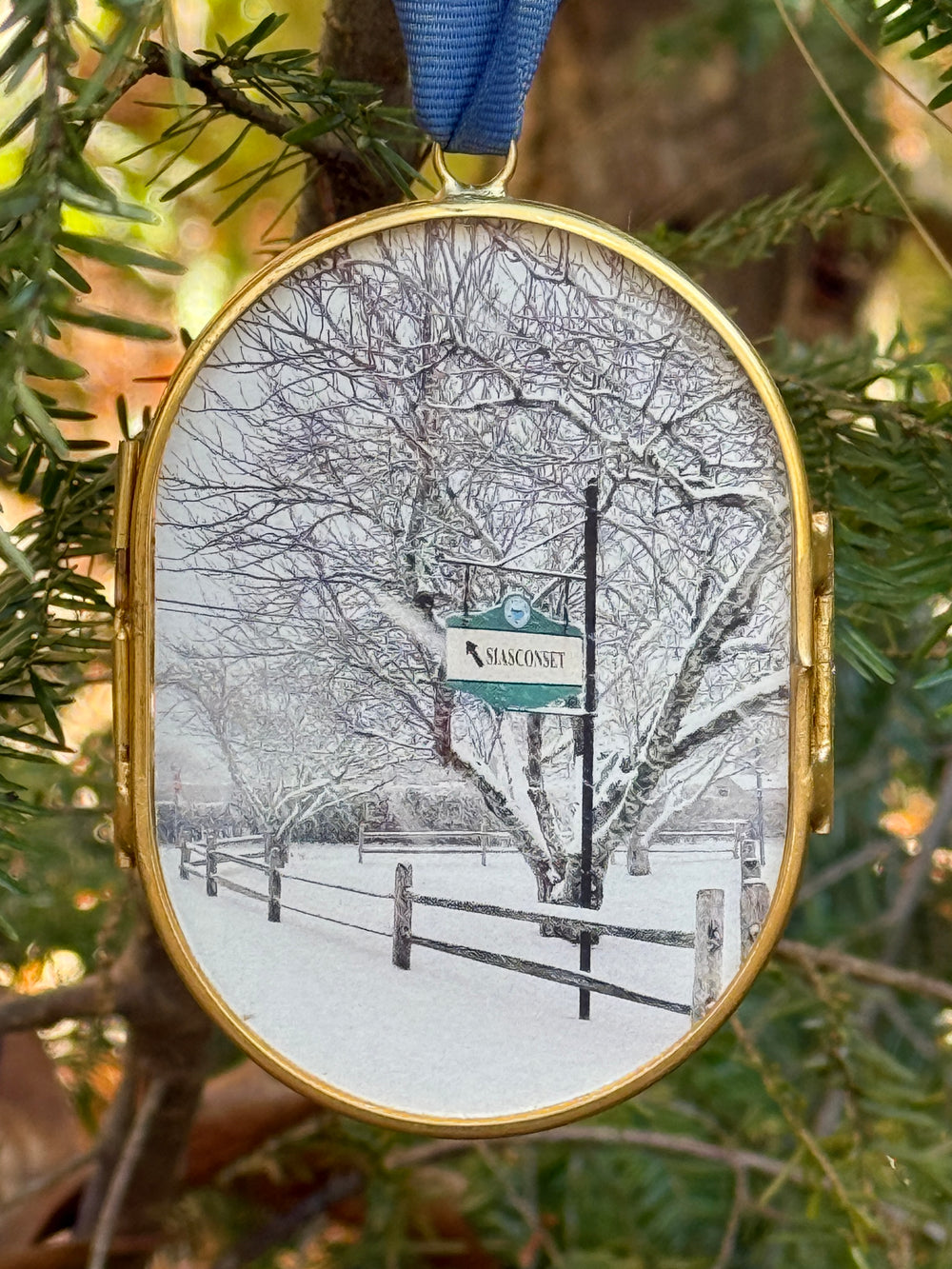 Snowy 'Sconset Cherry Tree Ornament