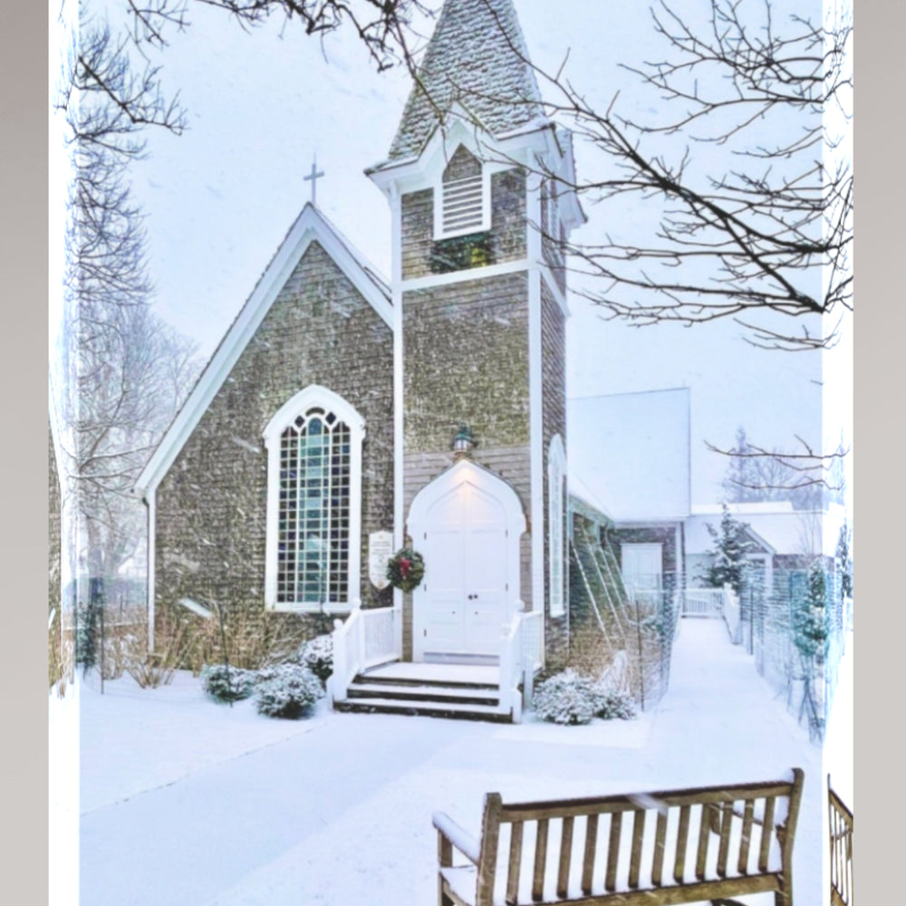 
                      
                        Snowy Sconset Chapel (3-D Acrylic Block)
                      
                    